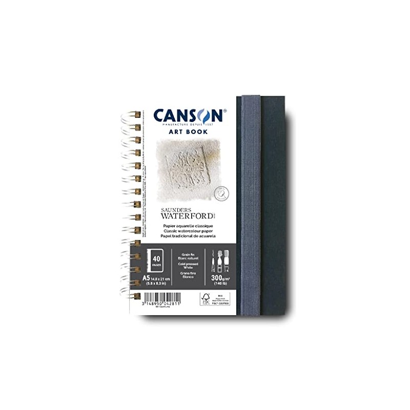 CANSON Professional Art Book, Fine Grain Watercolor Paper Saunders Waterford