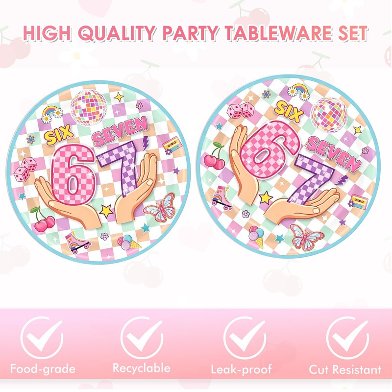 40PCS I Was 6 Now I'm 7 Decoration Pink 67