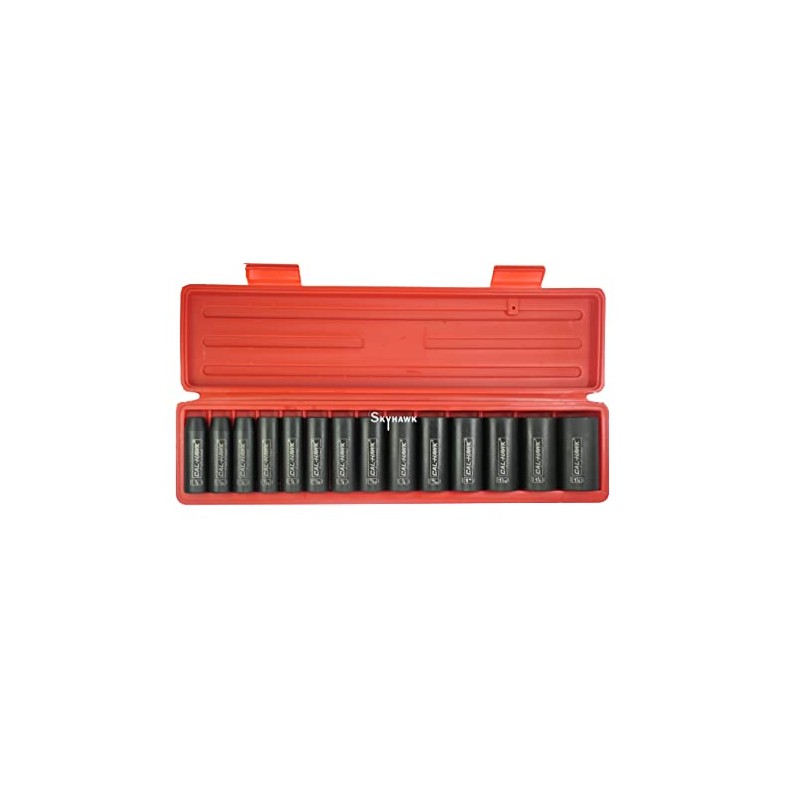 Cal Hawk Tools AISDCVB15S 1/2" Deep Impact SAE Socket Set