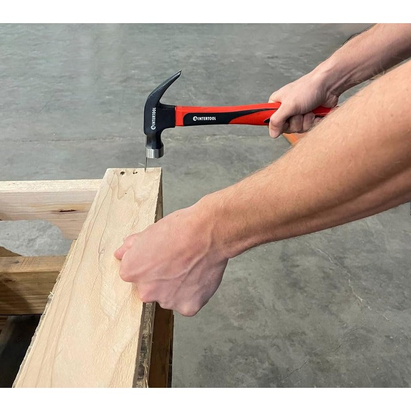 INTERTOOL Claw Hammer 16 oz. / 1 Pound for Framing,