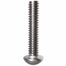 10-24 x 2 Round Head Machine Screws, Slotted Drive, Stainless Steel 18-8, Full Thread, Bright Finish, Machine Thread, Quantity 25 by Fastenere