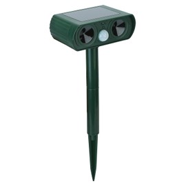 Ultrasonic Animal Repeller Solar Powered Motion Sensor Repellent IPX4 Waterproof Outdoor for Farm Garden Yard Repelling Deer Raccoon Cat Dog Rabbit Squirrel Bird