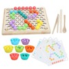 Children Wooden Clip Beads Puzzle Board Hands Brain Training Bead