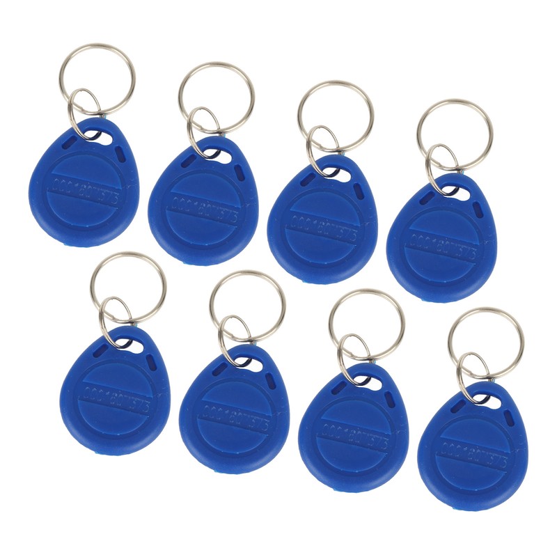 100 Pcs Blue Keychains RFID Proximity Card Key for Access
