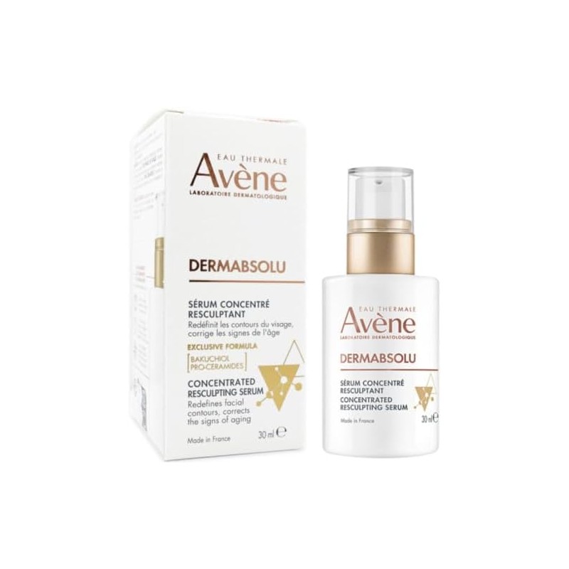 AVENE DermAbsolu Sérum, Concentrado Reafirmante con Bakuchiol, Glicoleol y Polifenoles