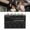 Passive Mixer 4 Channel Line Mixer Mini Sound Mixer Stereo