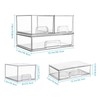 Vtopmart Stackable Storage Drawers Set of 3,Clear Plastic Organizer Bins