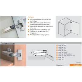 Blum 973A0500 Blumotion Clip On Soft Close Damper for Hinge x 6 Pack