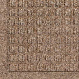 M+A Matting - 280510046 280 WaterHog Fashion Polypropylene Fiber Entrance Indoor/Outdoor Floor Mat, SBR Rubber Backing, 6' Length x 4' Width, 3/8" Thick, Medium Brown