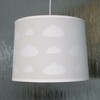 firstchoicelighting Light Grey Cotton with White Clouds Easy Fit Ceiling
