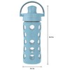 Lifefactory 12-Ounce Glass Water Bottle with Active Flip Cap and