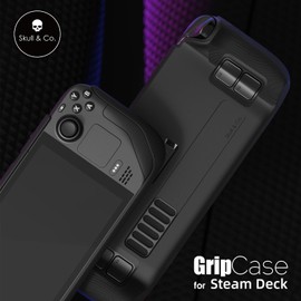 Skull & Co. GripCase SD for Steam Deck: A Soft Protective Case with Textured Grips Full Protection and Stand, Shock-Absorption Non-Slip and Anti-Scratch Cover Design - Coyote Gray