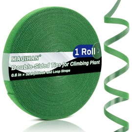 Velcro Plant Tape - 1 Roll Plant Velcro Tape 0.6 in x 32.8 ft Plant Velcro Reusable Adjustable Plant Tape for Climbing Plants Plant Support for Gardening Indoor Outdoor Plant Ties for Office Home