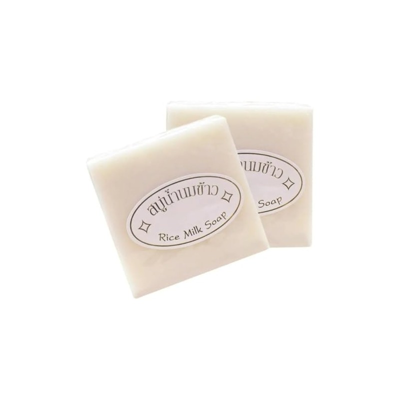 2 Pack Jabón de Arroz Tailandés para Limpieza Facial Suave