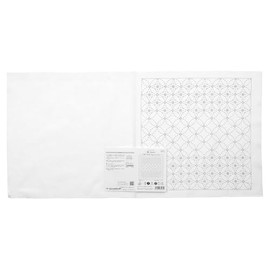 Olympus H-1136 Sashiko Flower Dish Towel, Cloth Pack, Japanese "Nagomi" Cloisonne (White)