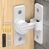 StickNGo Heavy Duty 90 Degree Barn Door Lock, Zinc Alloy