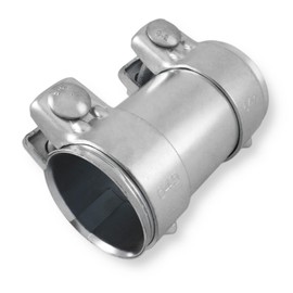 Exhaust Clamp, Pipe Connector, Double Clamp, Exhaust System (Galvanised Steel, Diameter 60 mm, Length: 125 mm)
