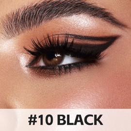 Apooliy 2pcs Eyeliner,Highly Pigmented Eyeliner Pencil，Smooth Creamy Eye Liner，Waterproof White Eyeliner，Long Wear Black Eyeliner，Brown