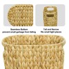Coeusy Wicker Trash Can,Bathroom Trash Can,Water Hyacinth Wicker Waste Basket