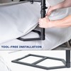 Height Adjustable Under Mattress 20 inch Bedside Desk, Works with