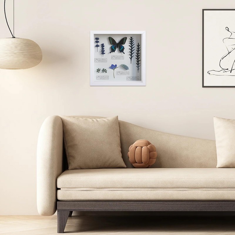 ASelected 3D Shadow Box Frame, White 8x8 inch Picture Frame