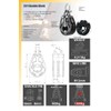 Blue Shark-Sailing Pulley Blocks Ball Bearing 57mm Double 2311
