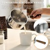 GREATLINK Small Sauce Pan with Lid and Wooden Handle for