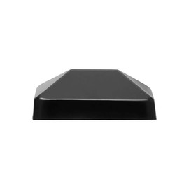 4 x 6 in. Black Stainless Steel Pyramid Post Cap (3.5 x 5.5 in.) - Screws Included - Fence Post Top Protection - Never Rust - Easy Install