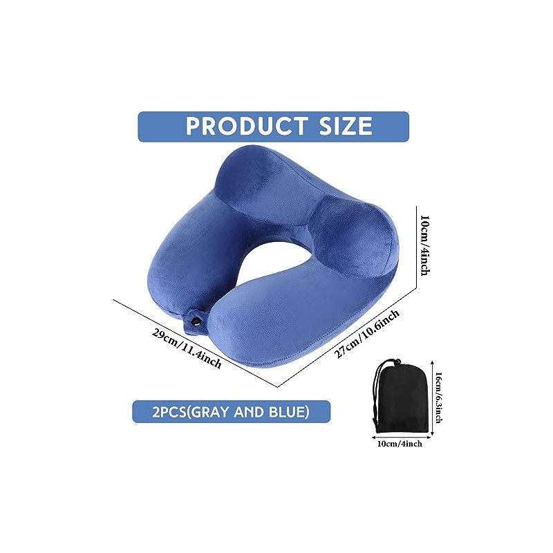 Sintuff - Juego de 2 almohadas inflables para el cuello
