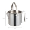 ZNZNANG Outdoor Camping Kettle，1.2L Outdoor Camping Kettle，Portable Hanging Pot Cookware