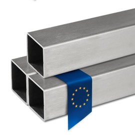 Stahl-Shop24 - Stainless Steel Square Tube V2A Hollow Profile Welded Polished Construction Tube Square Tube for Constructions Material 1.4301, Length: 2000 mm, Dimensions: 60 x 60 x 3 mm