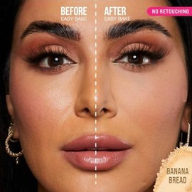 Huda Easy Bake - Polvo suelto para hornear y fijar, Banana Bread (tonos de piel claros, medios y bronceados) - 0.71 oz / 20 g