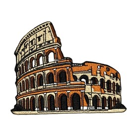 3.5" Embroidered Colosseum Iron On Patch | Decorative Italy Travel European Traveler Applique Iron On/Sew On Patches for Clothing, Hats, Backpacks, Clothes, Jacket