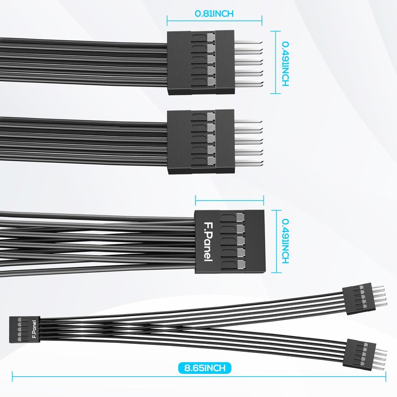 PLEASANTLY PC Power Switch Splitter, 9-Pin Motherboard Jumper Splitter, 1