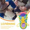 NUOBESTY 5 Sets Shoelace Threading Teaching Tools Learn to Tie