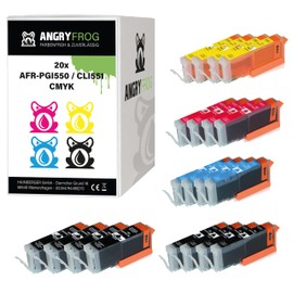 20 x Cartridges XXL for Canon Pixma IP7250 MG5450 MG6350 MX725 MX925 PGI-550 CLI-551