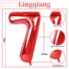 70th Birthday Balloons Red for Women, 40 Inch Giant Red