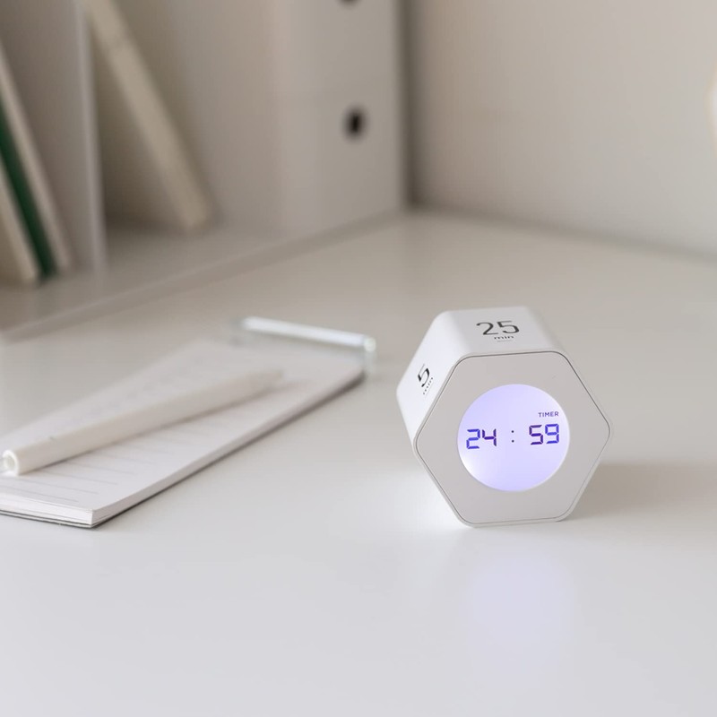 Mooas Multi Hexagon Clock Timer Ver2, Timer for Study, 12/24