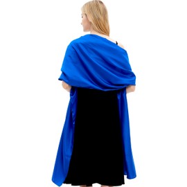 Gragengs Shawls and Wraps for Women Evening Dresses Satin Scarf Extra Long Wedding Bridal Party Bright Stole,Blue
