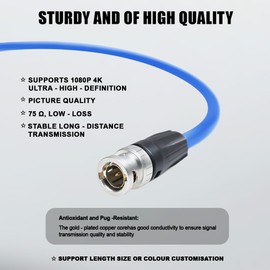 Alvin's Cables 12G HD SDI Video Coaxial Cable BNC Male to Male for 4K Video Camera 1M