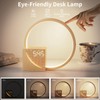 Vnoeom Alarm Clock Bedside Lamp, Touch Table Lamp with Natural