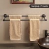 WOLIBEER Bronze Double Towel Bar, Adjustable 14.96 to 26.57 inches