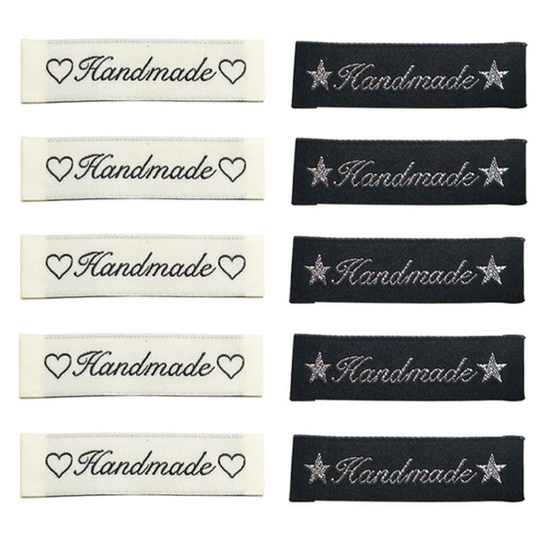 Zasiene Handmade Textile Labels Pack of 100 Handmade Labels for