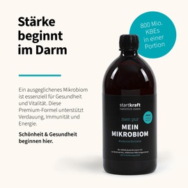 startkraft startkraft Mikrobiom Men Pur 1 Liter, Wildkr?uterferment mit effektiven Mikroorganismen, 33 Bakterienst?mme, Nahrungserg?nzungsmittel vegan und glutenfrei