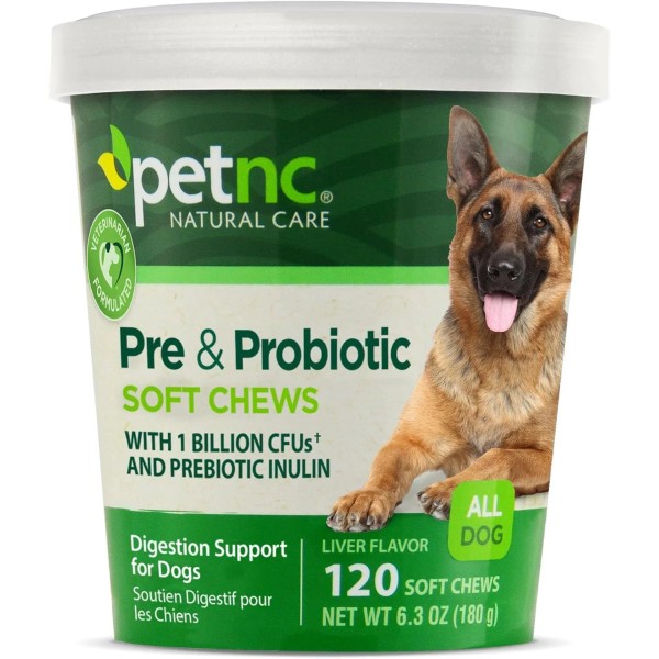Branded Liver Flavor,Cheese Pre & Probiotic Soft Chews for Dog