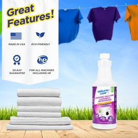 Amazing Washing Machine Cleaner & Deodorizer - 16 Uses - Remove Musty Odors Quick & Easy - Better than Bleach - 32oz Bottle - USA MADE