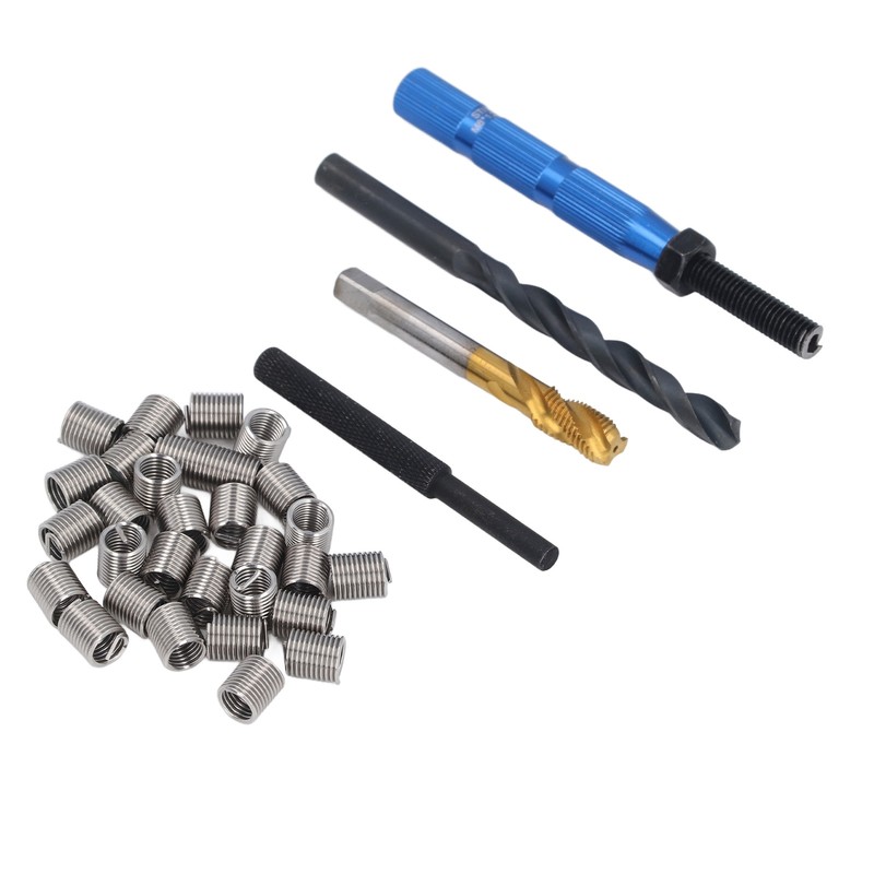 34Pcs Metric Thread Repair Insert Kit Stainless Steel M8 X
