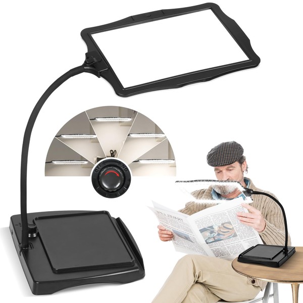Magnifying Glass with Light and Stand 50 Ultra-Bright LEDs Large