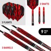Harrows Fire Inferno 90% Tungsten Steel Tip Darts Set 22g,