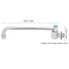 Copper Alloy Silver Wall‑Mounted 360 Degree Rotating Faucet Semi‑Automatic Kitchen